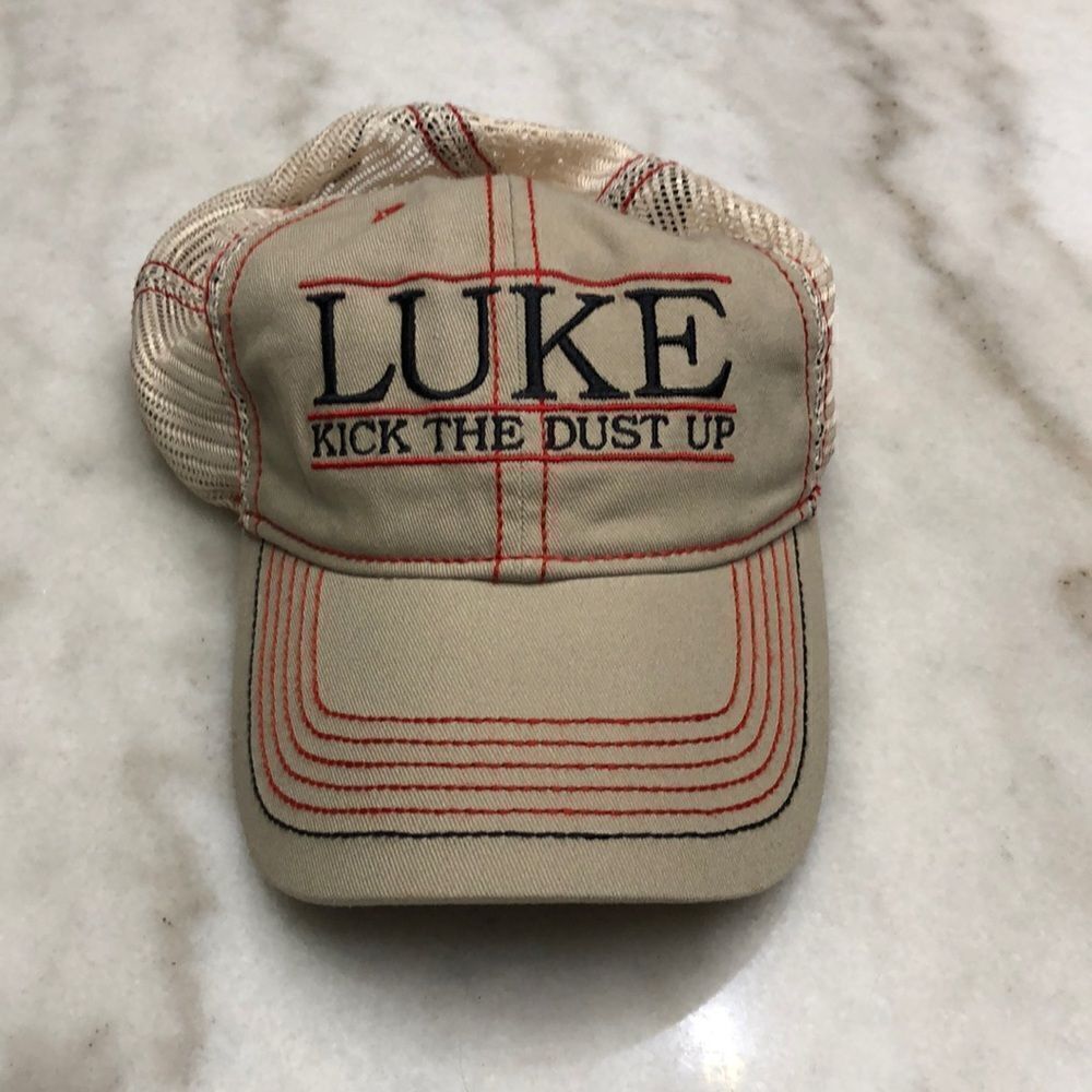 Luke Bryan Trucker Hat SnapBack Brown “Kick The Dust Up” Embroidered Autograph